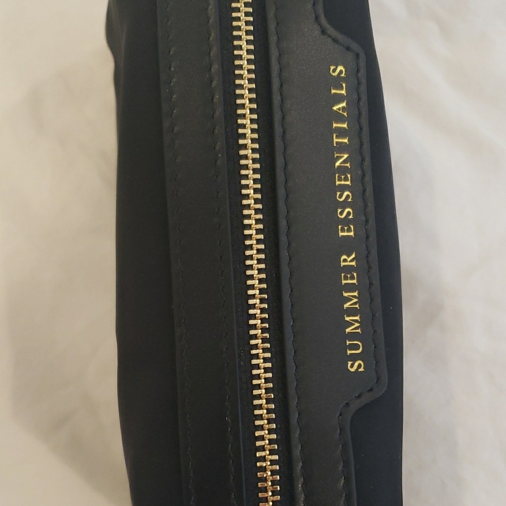 Anya Hindmarch Black Pouch with Gold Accents - Picture 7 of 9